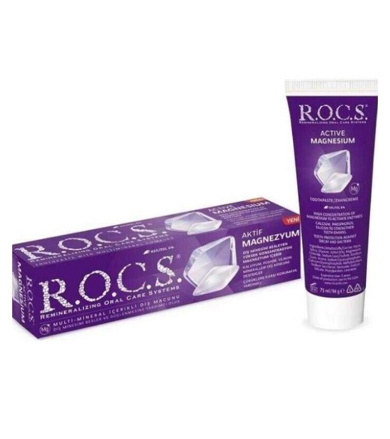 Rocs Aktif Magnezyum Mineral İçerikli Diş Macunu 75 ML