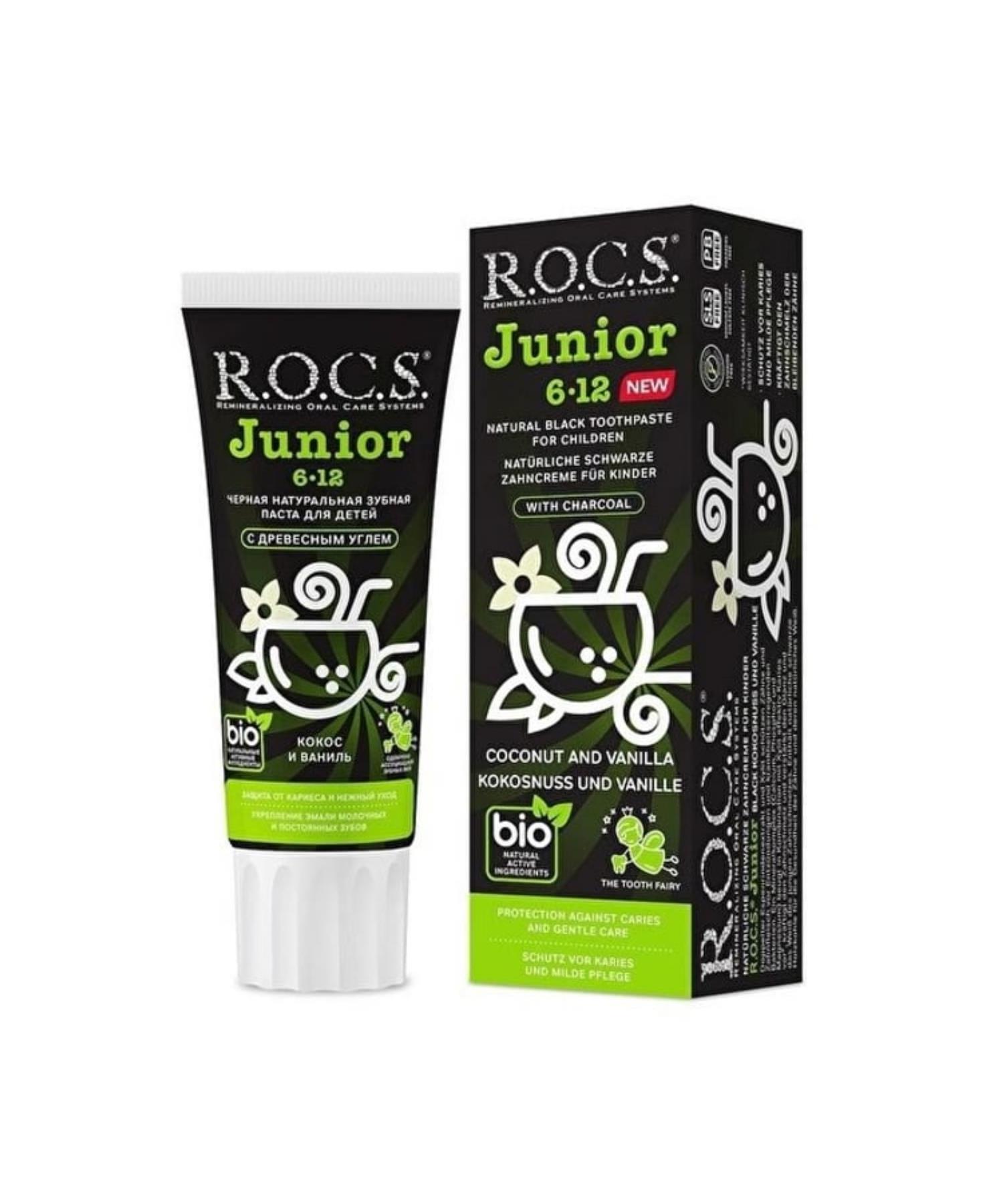 Rocs Junior 6-12 Yaş Hindistan Cevizi ve Vanilya Aromalı Diş  Macunu 60 ML