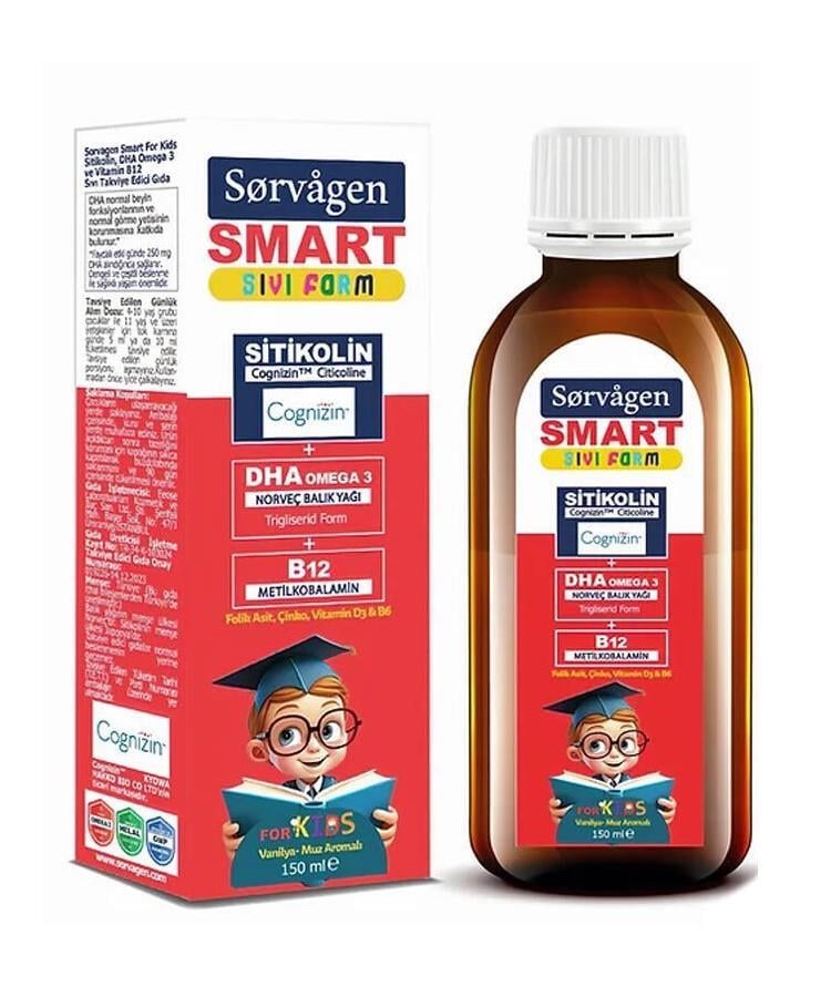 Sorvagen Smart Kids Sıvı Sitikolin 150 ML